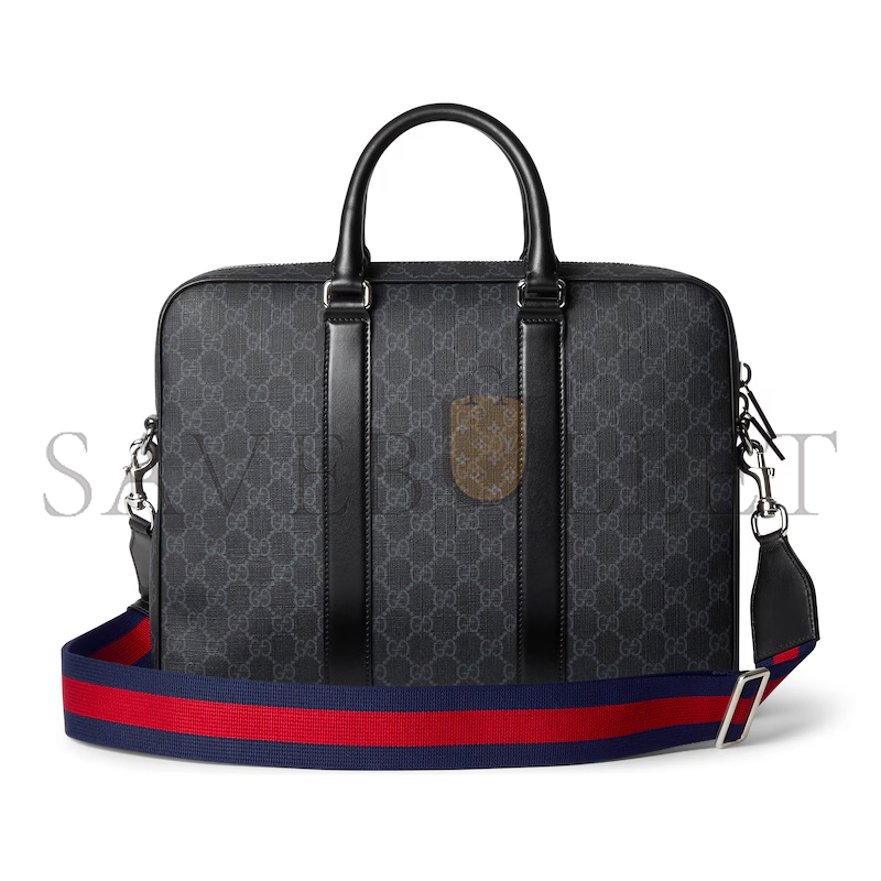G*u*i gg black medium briefcase ‎792077 (33*28*7cm)
